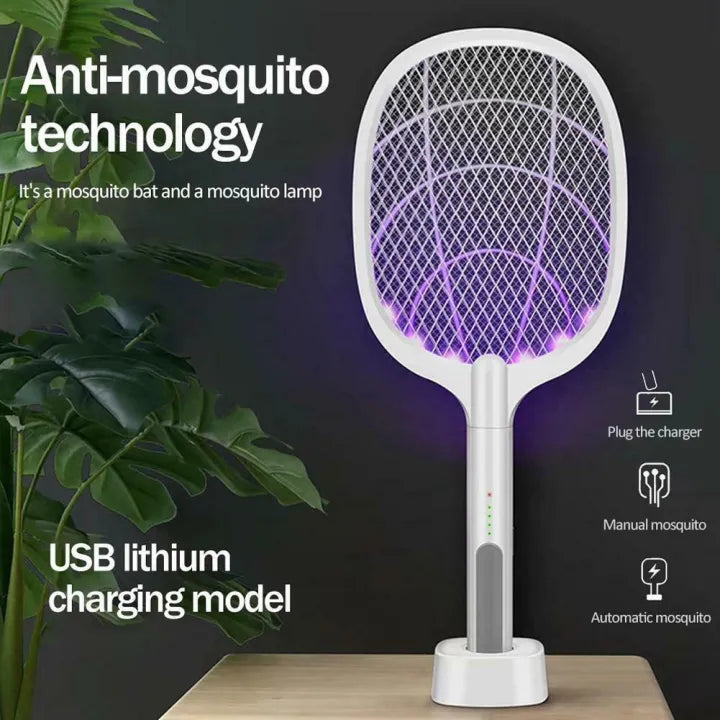 2-in-1 UV Mosquito Zapper Racket
