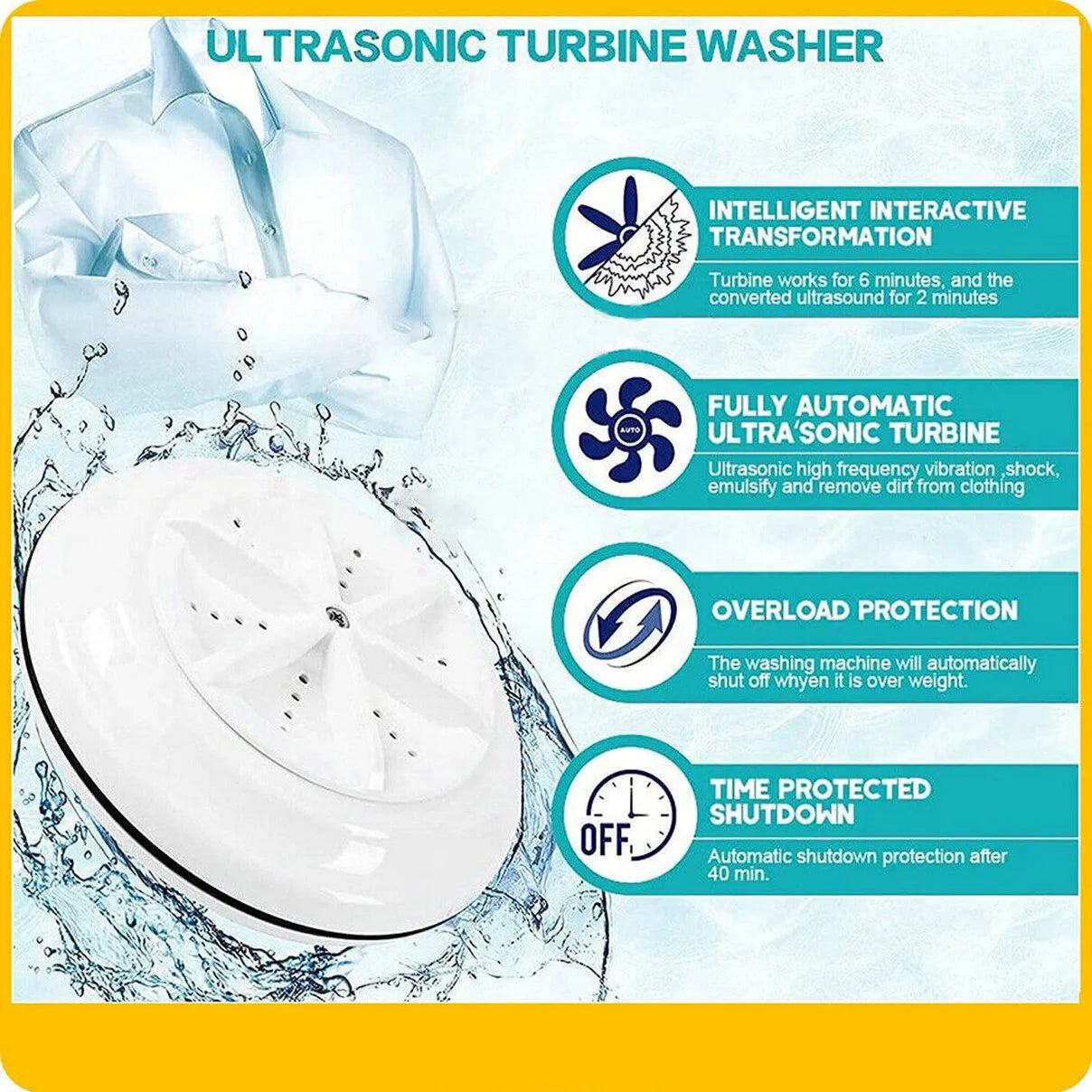 Mini Portable Ultrasonic Washing Machine