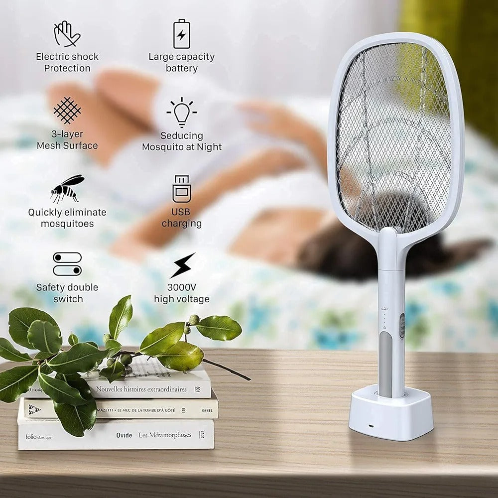 2-in-1 UV Mosquito Zapper Racket