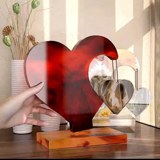 Double Heart Resin Photo Frame