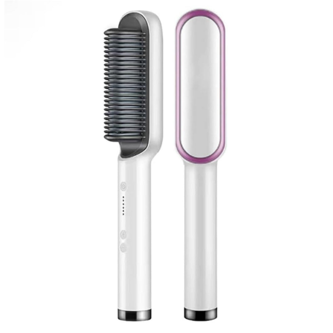 Portable 2-in-1 Hair Straightener Brush