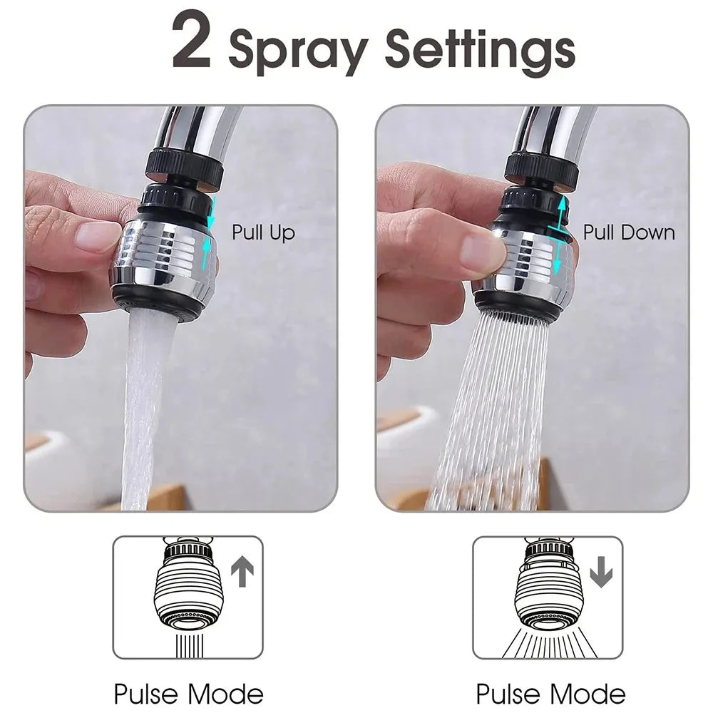 Adjustable 360° Kitchen Faucet Aerator