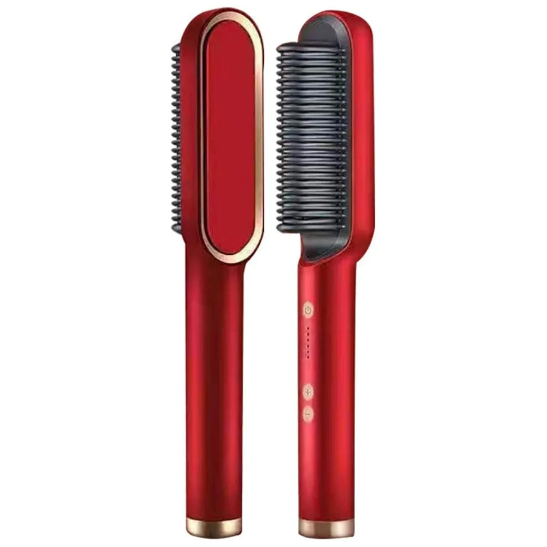 Portable 2-in-1 Hair Straightener Brush