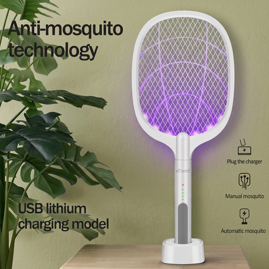 2-in-1 UV Mosquito Zapper Racket