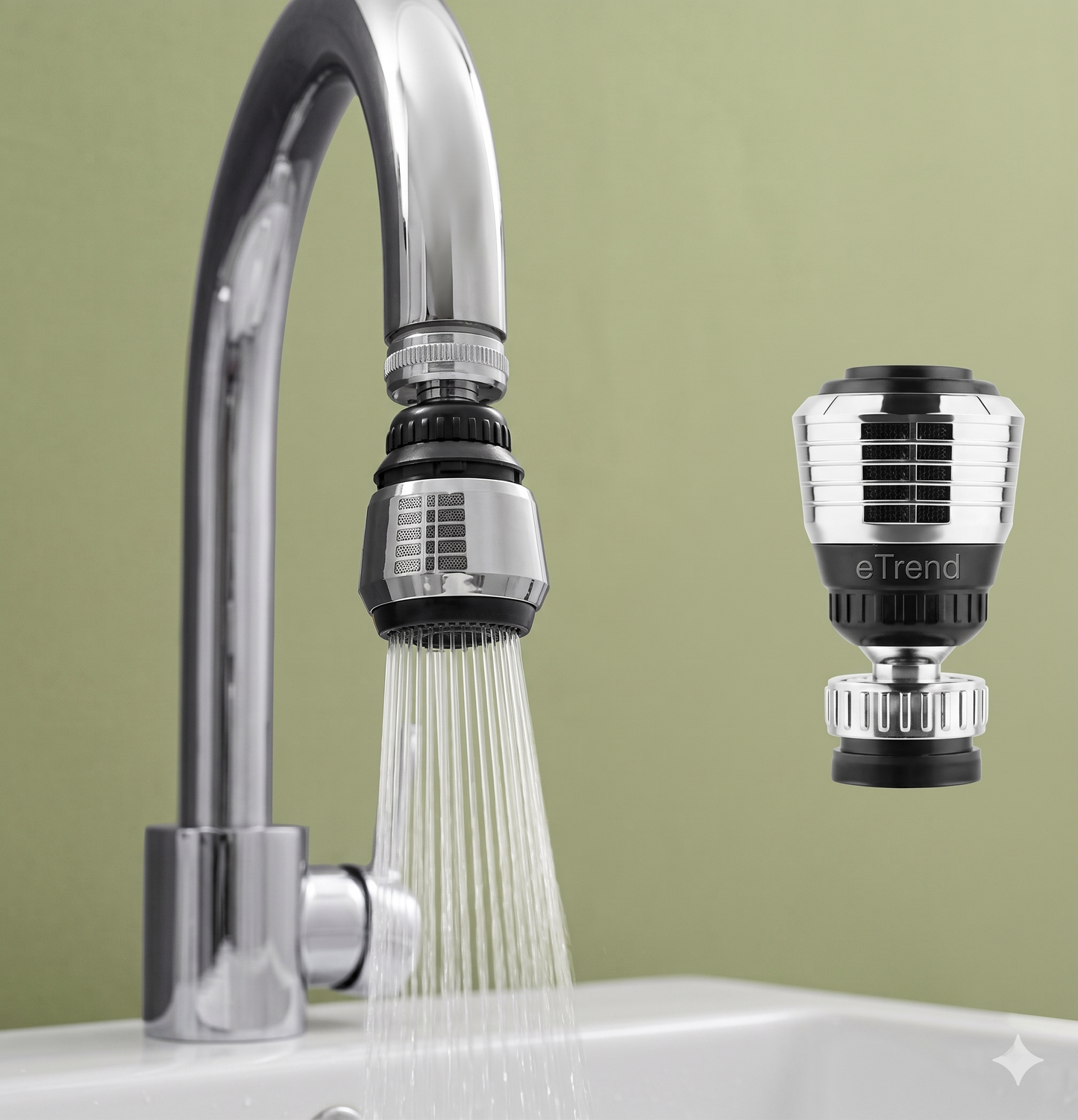Adjustable 360° Kitchen Faucet Aerator