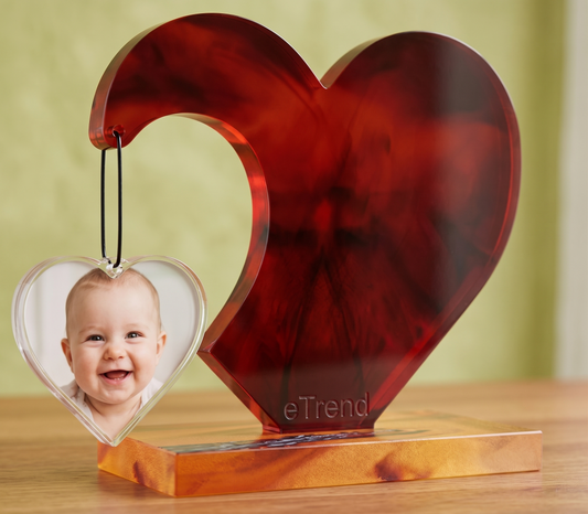 Double Heart Resin Photo Frame