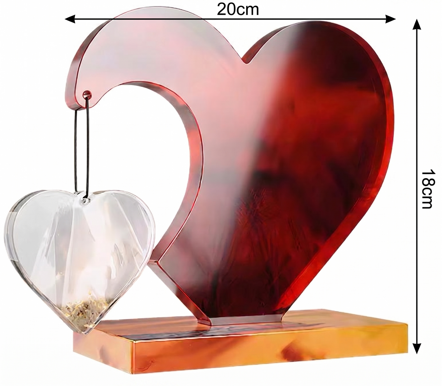 Double Heart Resin Photo Frame